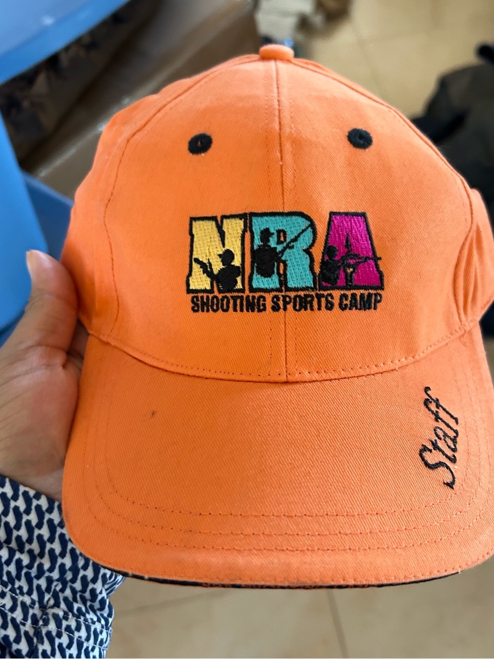 Shooting Sports Camp NRA STAFF Orange Cap - Staff Embroidered #90